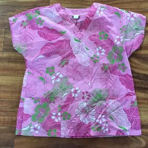 Hawaiian scrub top.